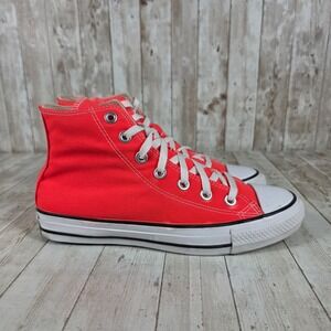 Converse All Star High Top Neon Red Sneakers Womens Unisex‎ Size 8